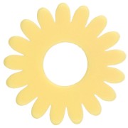 20 mm Acetate Daisy Flower Pendant - Vanilla x1