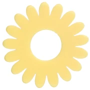 20 mm Acetate Daisy Flower Pendant - Vanilla x1