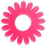 20 mm daisy flower pendant made of clear acetate - Fuchsia x1