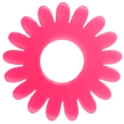 20 mm daisy flower pendant made of clear acetate - Fuchsia x1