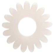Ivory - 20 mm Acetate Daisy Flower Pendant - Marbled Ivory x1 20 mm Acetate Daisy Flower Pendant - Marbled Ivory x1