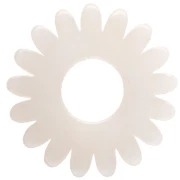 20 mm Acetate Daisy Flower Pendant - Marbled Ivory x1