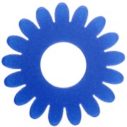 20 mm daisy flower pendant made of clear acrylic - Royal Blue x1