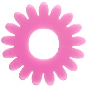 20 mm Opaque Acrylic Daisy Flower Pendant - Pink x1