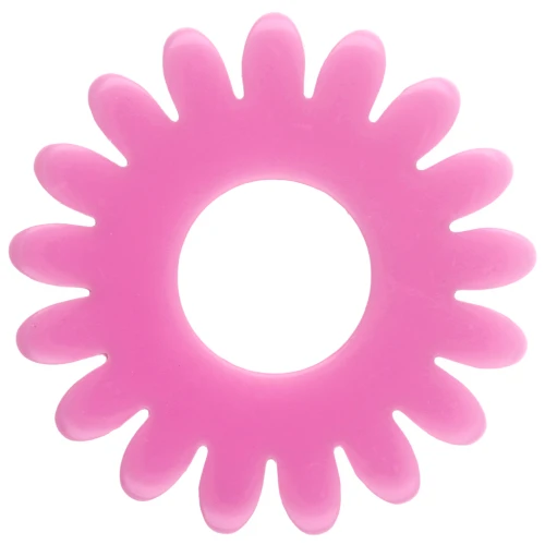 20 mm Opaque Acrylic Daisy Flower Pendant - Pink x1