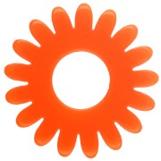 Orange - 20 mm Translucent Acrylic Daisy Flower Pendant - Orange x1 20 mm Translucent Acrylic Daisy Flower Pendant - Orange x1