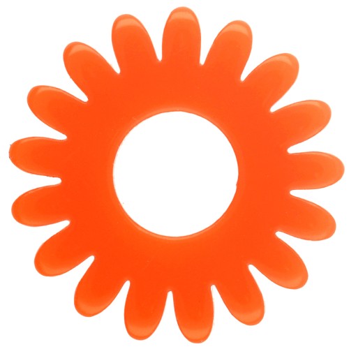 20 mm Translucent Acrylic Daisy Flower Pendant - Orange x1