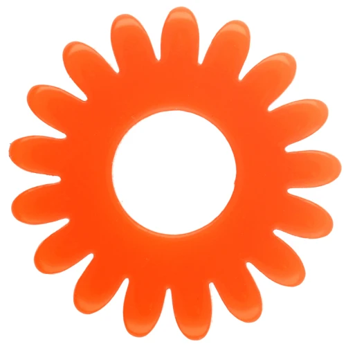 20 mm Translucent Acrylic Daisy Flower Pendant - Orange x1