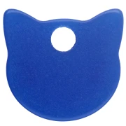 Transparent acrylic cat head charm, 14.5 x 15.5 mm - Royal Blue x1