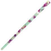 Hairpin, 170x9 mm, with hole - Tortoiseshell - Mint - Fuchsia x1
