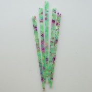 Hairpin, 170x9 mm, with hole - Tortoiseshell - Mint - Fuchsia x1