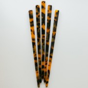 Hairpin 170x9 mm with hole - Tortoiseshell - Brown - Black x1