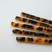 Hairpin 170x9 mm with hole - Tortoiseshell - Brown - Black x1