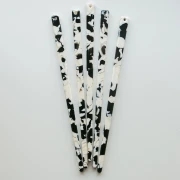 Hairpin with a hole - Tortoiseshell - Black - Beige x1