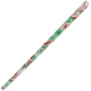 Hairpin with a hole - Tortoiseshell - Green - Brown - Beige x1