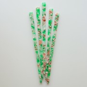 Hairpin with a hole - Tortoiseshell - Green - Brown - Beige x1