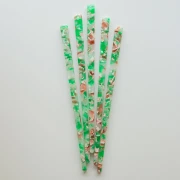 Hairpin, 170x9 mm, with hole - Tortoiseshell - Green - Brown - Beige x1