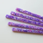 Hairpin with a hole - Tortoiseshell - Purple - Pink - Pearlescent Beige x1