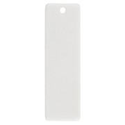 27x8 mm rectangular acetate pendant - polka dot pattern - White - Black x1
