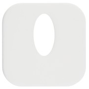 White - 21 mm square hollow acetate pendant - White x1 21 mm square hollow acetate pendant - White x1