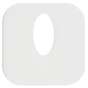 21 mm square hollow acetate pendant - White x1