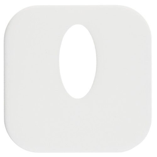 21 mm square hollow acetate pendant - White x1