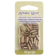 Crimp Connectors for 1.63 mm Wires - Unplated Brass, Pack of 50