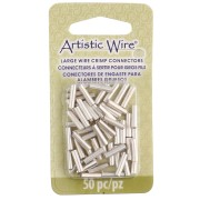 Silver Plated - Crimp-On Connector Tubes for 1.63 mm Wires - Silver-Plated, Tarnish-Resistant (50-Pack) Crimp-On Connector Tubes for 1.63 mm Wires - Silver-Plated, Tarnish-Resistant (50-Pack)