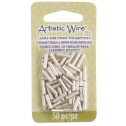 Crimp-On Connector Tubes for 1.63 mm Wires - Silver-Plated, Tarnish-Resistant (50-Pack)