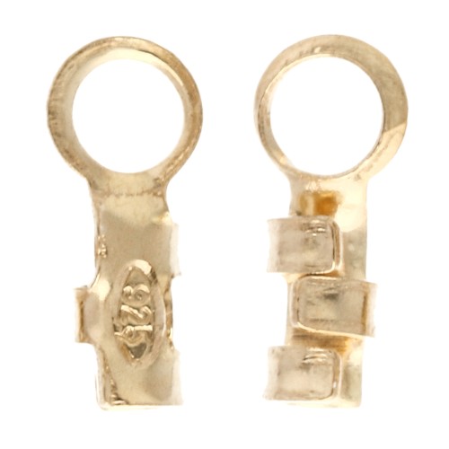 Mini crimp ends, 0.5–0.9 mm - 925 Sterling Silver Fine gold plated (Set of 30)