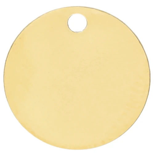 10 mm Engravable Sequins - 0.4 mm thick - Fine gold plated 925 Sterling Silver x1