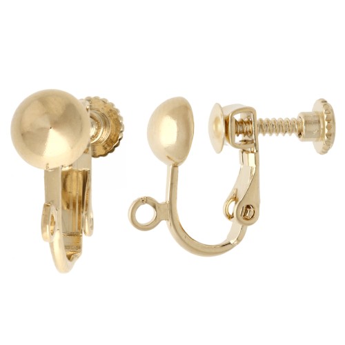 Screw-on Earrings - 3-micron Gold-Plated (2-pack)