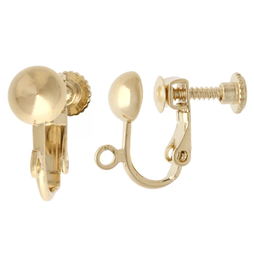 Screw-on Earrings - 3-micron Gold-Plated x2