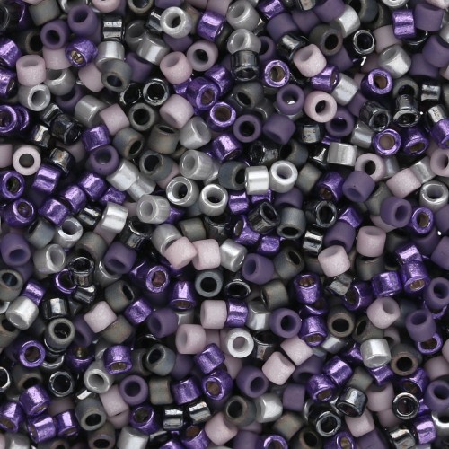 Miyuki Delica 11/0 Mix - Purple Rain x8g