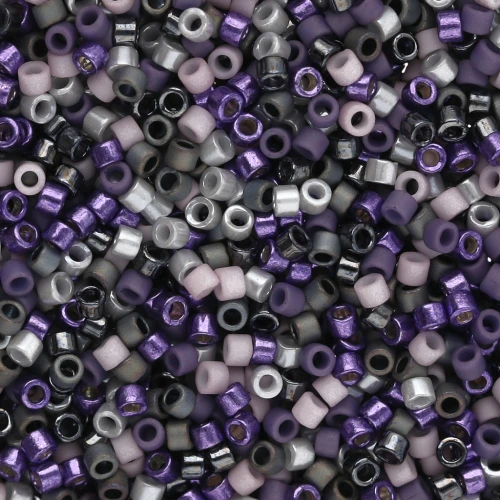 Miyuki Delica 11/0 Mix - Purple Rain x8g