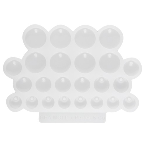 Géa Creations silicone mold for making round pendants, 12 mm to 20 mm, x1