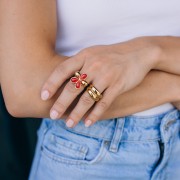 11.5 mm Wide Ring - Size 53 - Gold-Plated 304 Stainless Steel x1