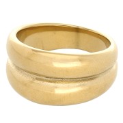 PVD plated - 11.5 mm Wide Ring - Size 57 - Gold-Plated 304 Stainless Steel x1 11.5 mm Wide Ring - Size 57 - Gold-Plated 304 Stainless Steel x1