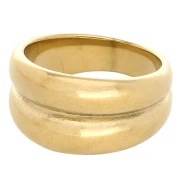 11.5 mm Wide Ring - Size 57 - Gold-Plated 304 Stainless Steel x1
