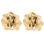 Handcrafted Leaf-Shaped Ear Clips, 23x26 mm - Gold-Plated 304 and 316 Stainless Steel (2-Pack)