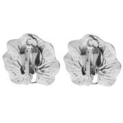 Hand-crafted leaf-shaped ear clips, 23x26 mm - 304 and 316 stainless steel (2 pairs)
