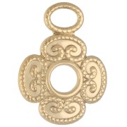 Openwork Clover Pendant 20.5x27mm - Gold-Plated 304 Stainless Steel x1|raw }}