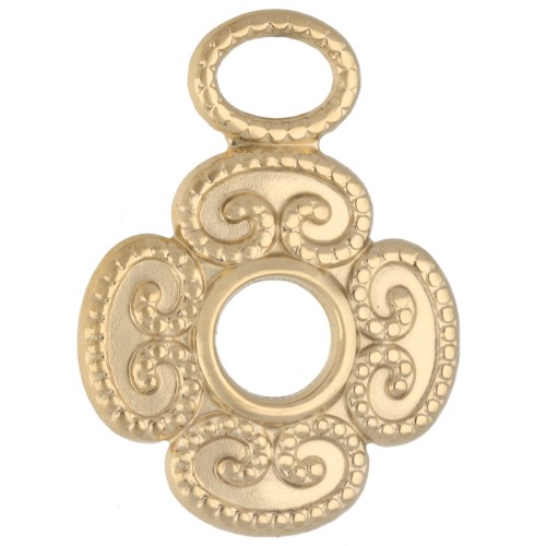 Openwork Clover Pendant 20.5x27mm - Gold-Plated 304 Stainless Steel x1