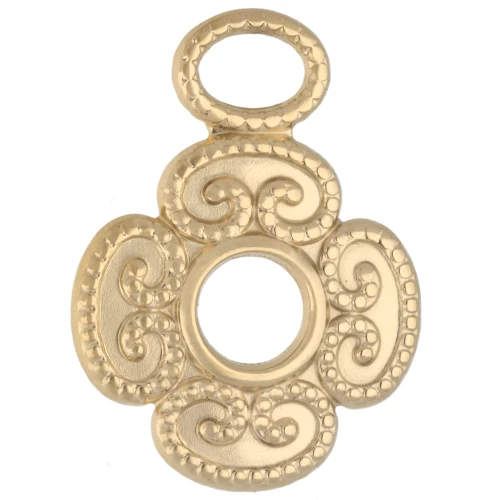 Openwork Clover Pendant 20.5x27mm - Gold-Plated 304 Stainless Steel x1