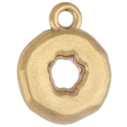 Donut Charm 12x15.5 mm - Epoxy Resin - Gold-Plated 304 Stainless Steel - Rose Gold x1