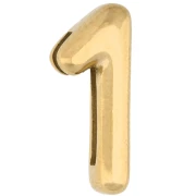 15x6 mm Number Earring Back - 1 - for 10 mm ribbon - 304 Stainless Steel, Gold-Plated x1