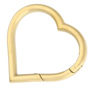Heart-shaped Lobster Clasp, 29.5 x 30 mm - Gold-plated 304 stainless steel x1