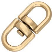 360° Swivel Connector for 16 mm Keychains - Gold-Plated 304 Stainless Steel x1