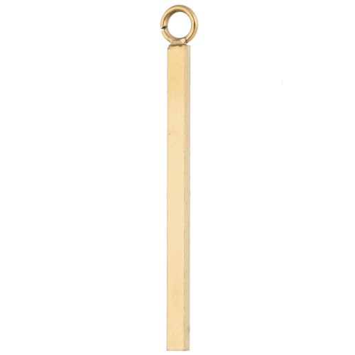 Vertical Bar Pendants 23x1.5 mm - Open Ring - Gold-Plated 304 Stainless Steel (Set of 5)