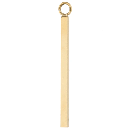 Vertical Bar Pendants 23x1.5 mm - Open Ring - Gold-Plated 304 Stainless Steel x5